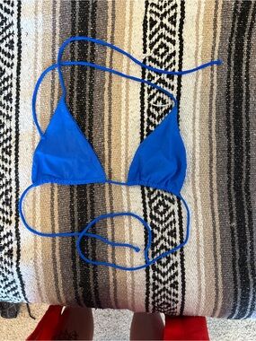 Women’s Royal Blue Triangle Bikini Top